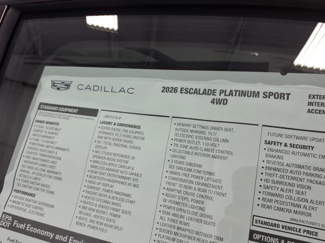 2026 Cadillac Escalade Platinum Sport